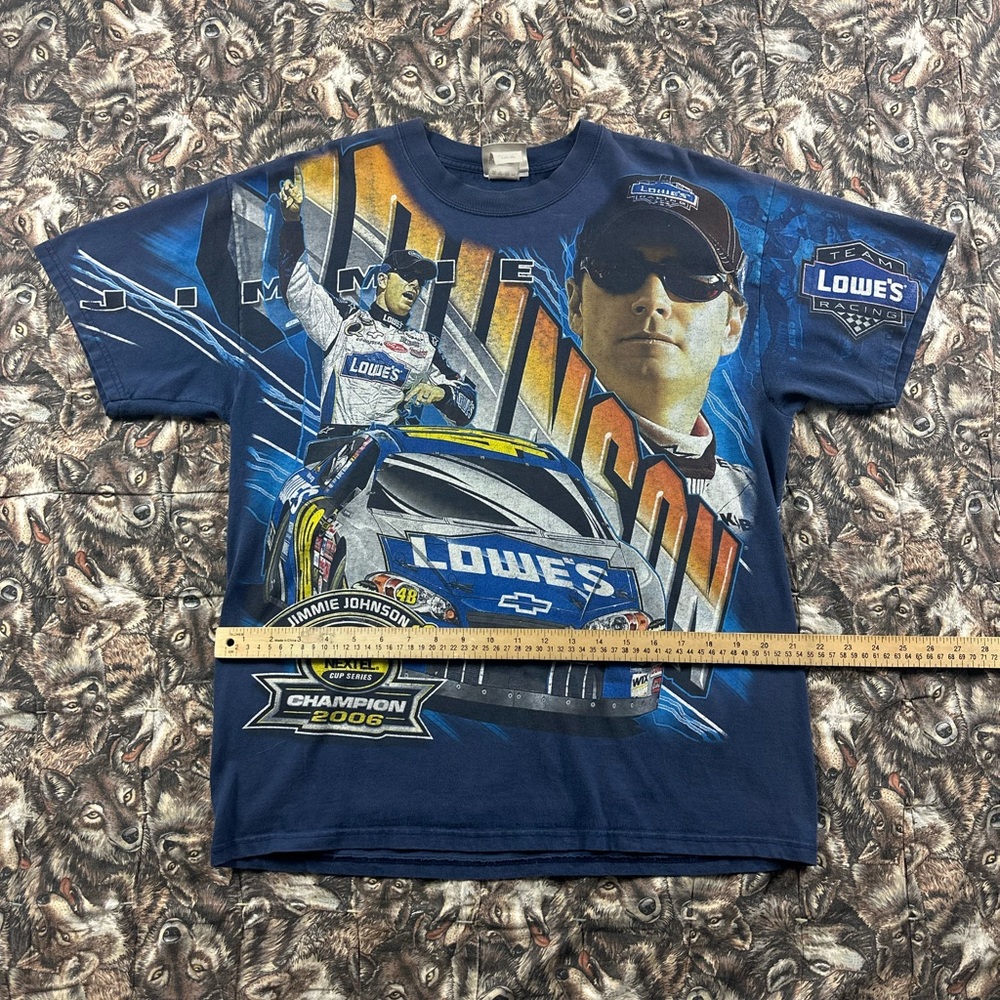 2006 jimmie johnson Chase Authentics Blue Graphic Tee
